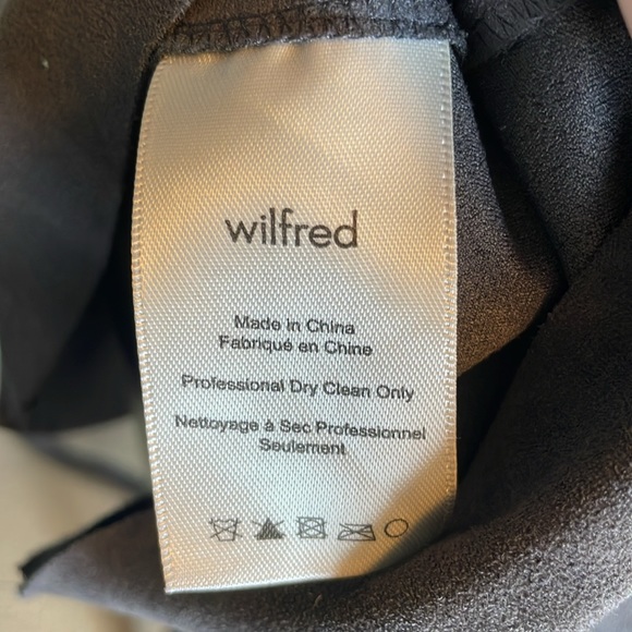 EC Wilfred Montbrun Faux Suede Deep V-Neck Aline Mini Dress - Size 6 - Picture 4 of 5